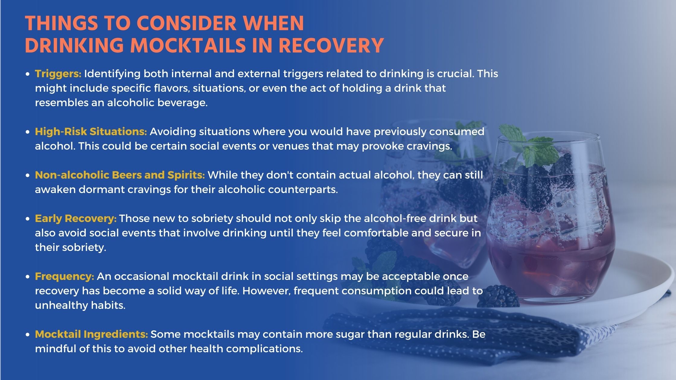 Things to Consider When Drinking Mocktails in Recovery