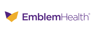 EmblemHealth logo featuring a stylized yellow and purple abstract shape next to the words “EmblemHealth” in purple text on a light background, often seen when searching for addiction treatment near me or local addiction treatment center options.